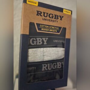 Rugby University Gray Boxer Briefs